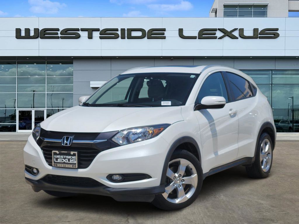 White 2016 Honda HR-V EX-L with Navigation SUV / Crossover Front-Wheel Drive Continuously Variable Transmission