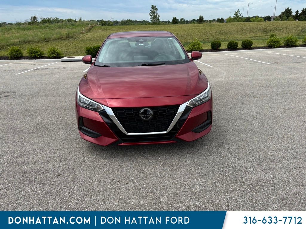 Red (Scarlet Ember Tintcoat) 2020 Nissan Sentra Sedan Front-Wheel Drive Continuously Variable Transmission
