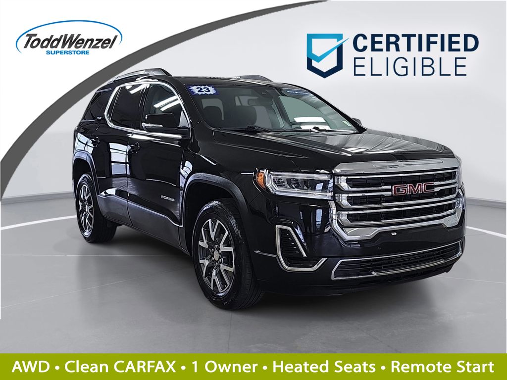 Black (Ebony Twilight Metallic) 2023 GMC Acadia SLE AWD SUV / Crossover Four-Wheel Drive 9-Speed Automatic