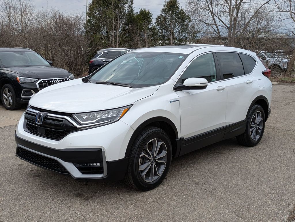 White 2022 Honda CR-V Hybrid EX-L AWD SUV / Crossover All-Wheel Drive Continuously Variable Transmission