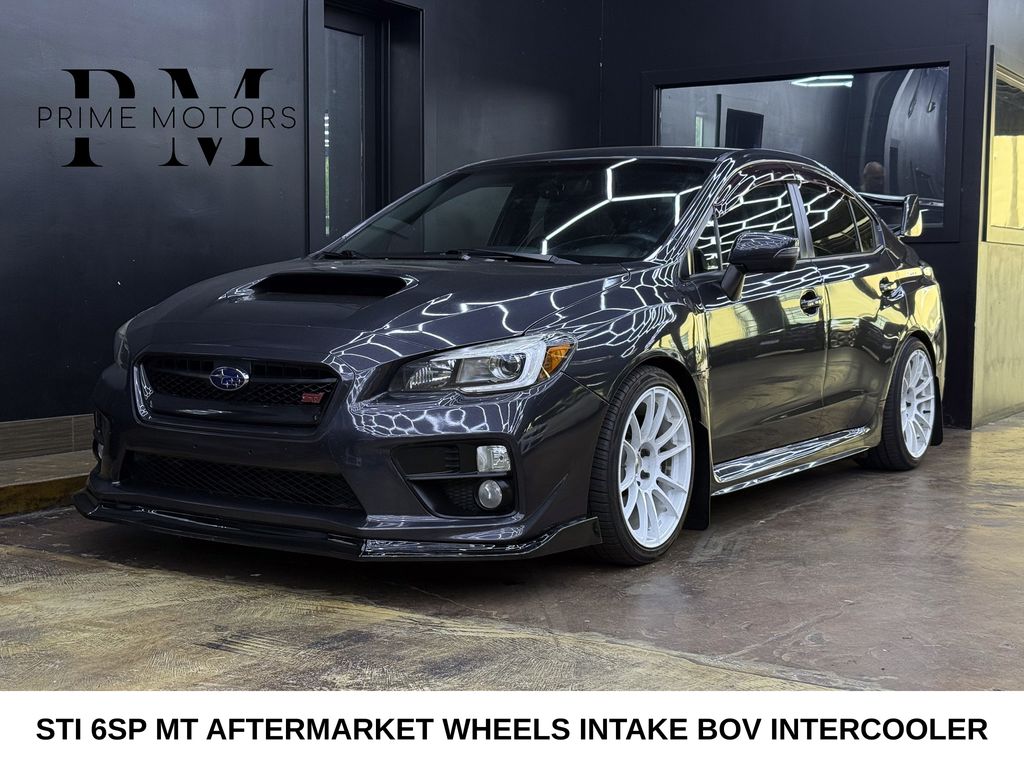 Dark Gray Metallic 2017 Subaru WRX STI Sedan All-Wheel Drive 6-Speed Manual