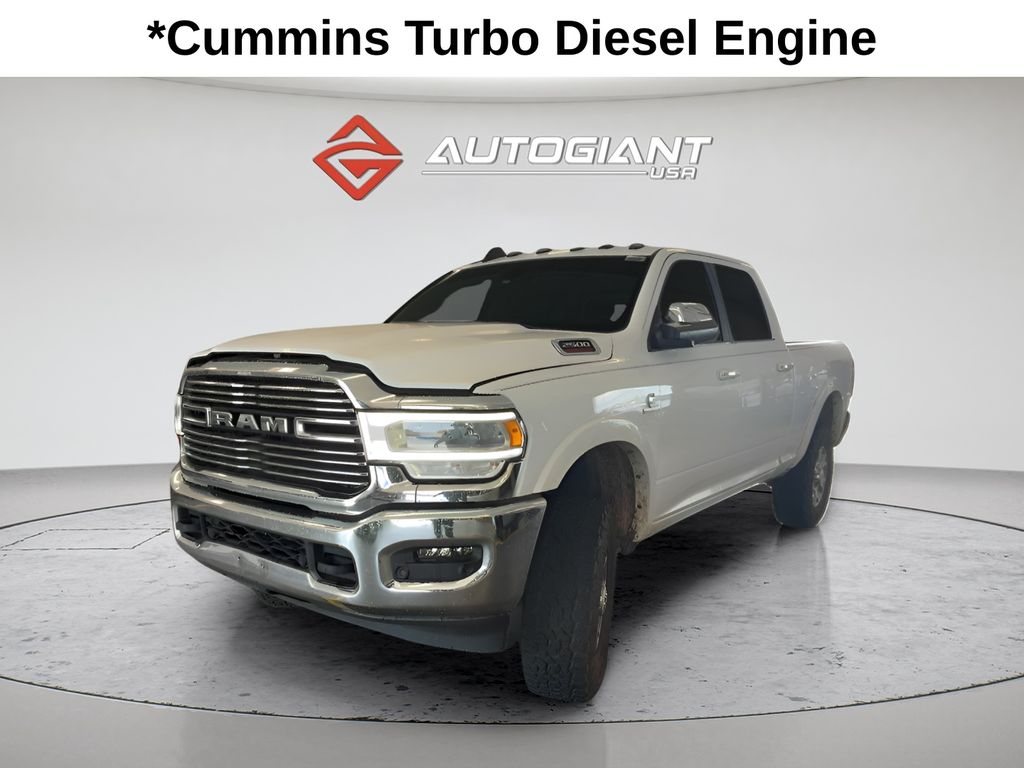 Bright White Clearcoat 2022 RAM 2500 Laramie Crew Cab 4WD Pickup Truck Four-Wheel Drive 6-Speed Automatic