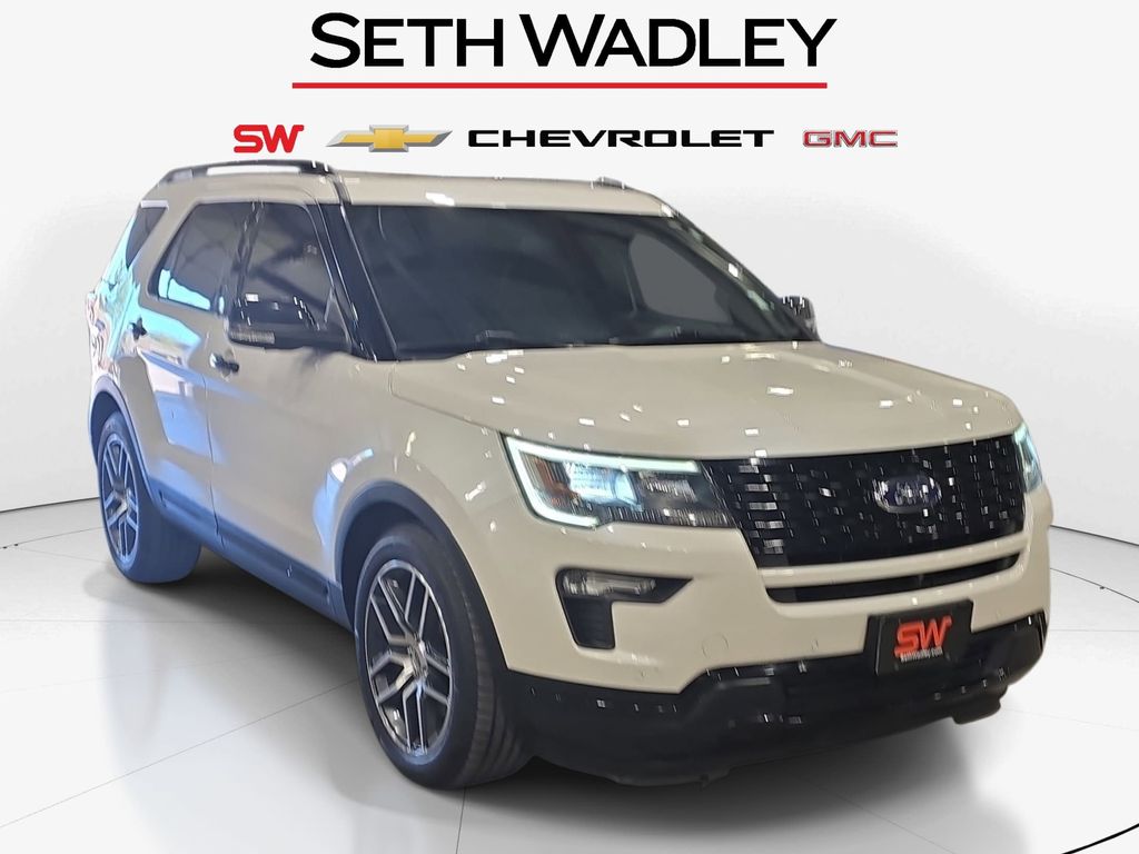 White Platinum 2018 Ford Explorer Sport AWD SUV / Crossover All-Wheel Drive 6-Speed Automatic