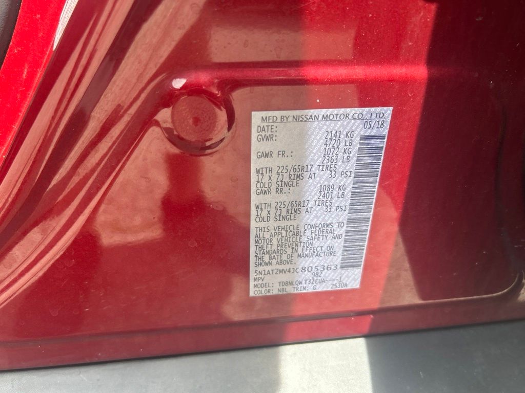 2018 Nissan Rogue SV Red at Bob Ruth Ford