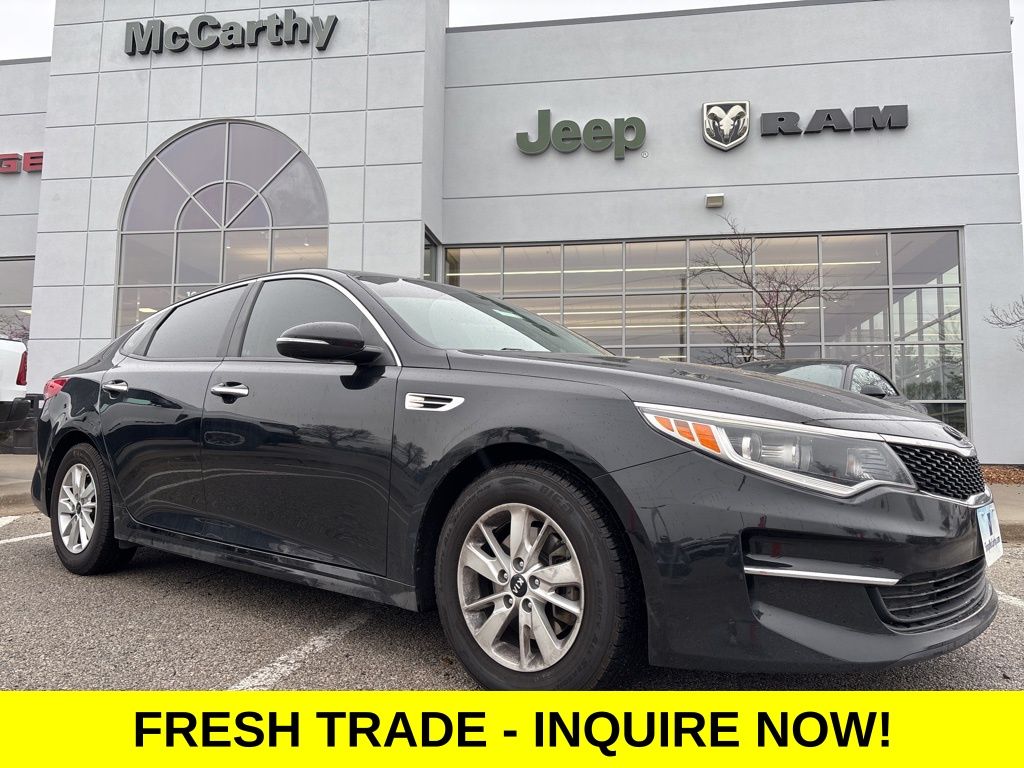 Ebony Black 2018 Kia Optima LX Sedan Front-Wheel Drive 6-Speed Automatic