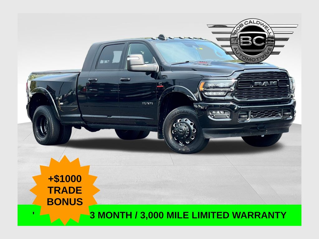 Diamond Black Crystal Pearlcoat 2023 RAM 3500 Pickup Truck Four-Wheel Drive 6-Speed Automatic