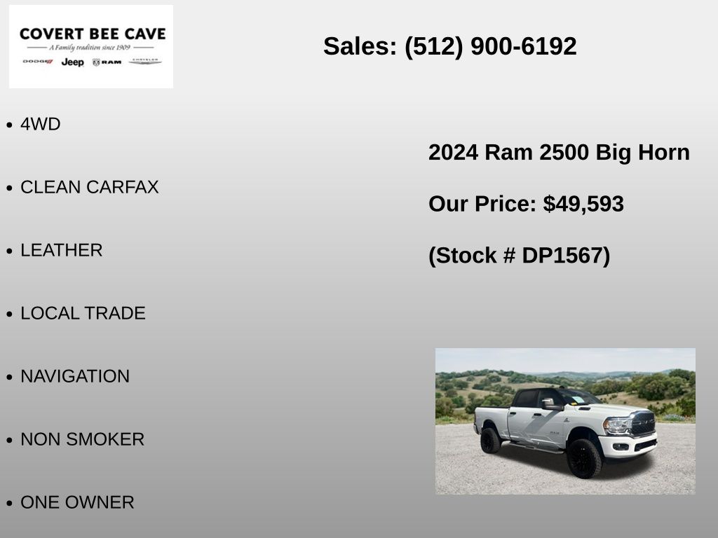 Used Car 2024 Ram 2500  Big Horn For Sale Under $50,000 In Austin, Texas
