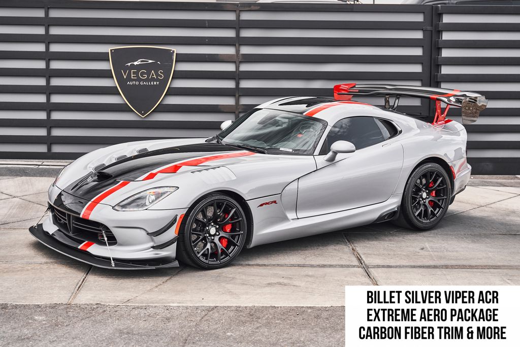 Billet Silver Metallic 2016 Dodge Viper Coupe Rear-Wheel Drive 6-Speed Manual