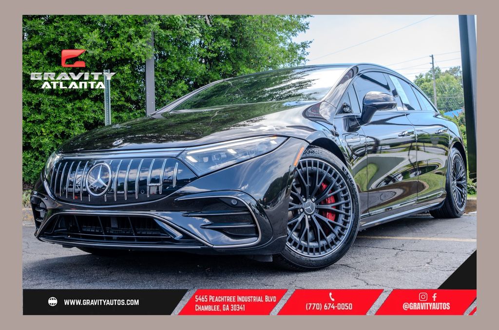 Onyx Black Metallic 2023 Mercedes-Benz EQS AMG 4MATIC Sedan All-Wheel Drive 1-Speed Automatic