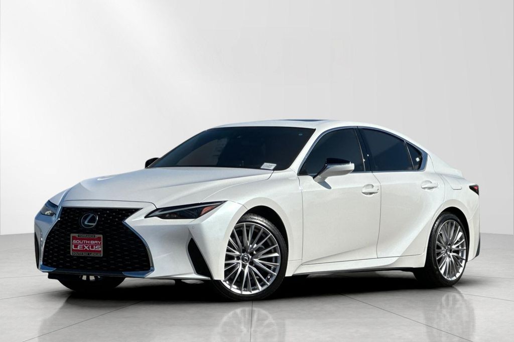 Eminent White Pearl 2024 Lexus IS Sedan All-Wheel Drive 6-Speed Automatic