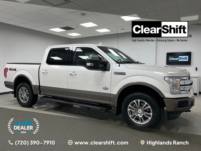 White Platinum Metallic Tri-Coat 2019 Ford F-150 King Ranch SuperCrew 4WD Pickup Truck Four-Wheel Drive 10-Speed Automatic