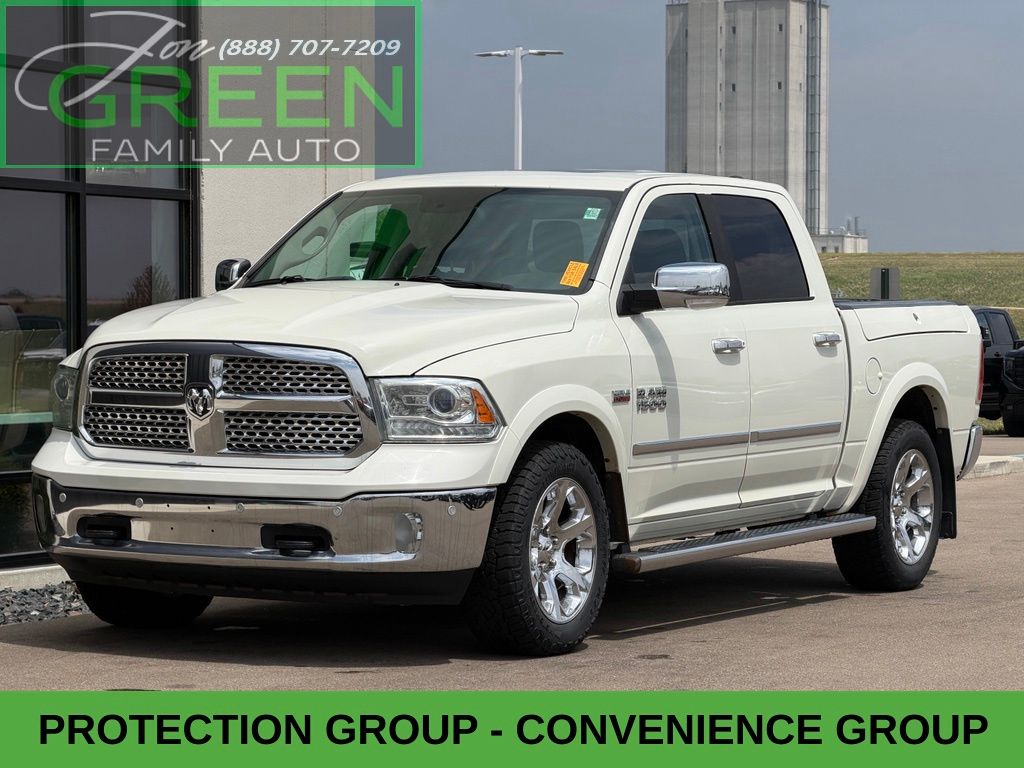 Pearl White 2017 RAM 1500 Pickup Truck Four-Wheel Drive 8-Speed Automatic