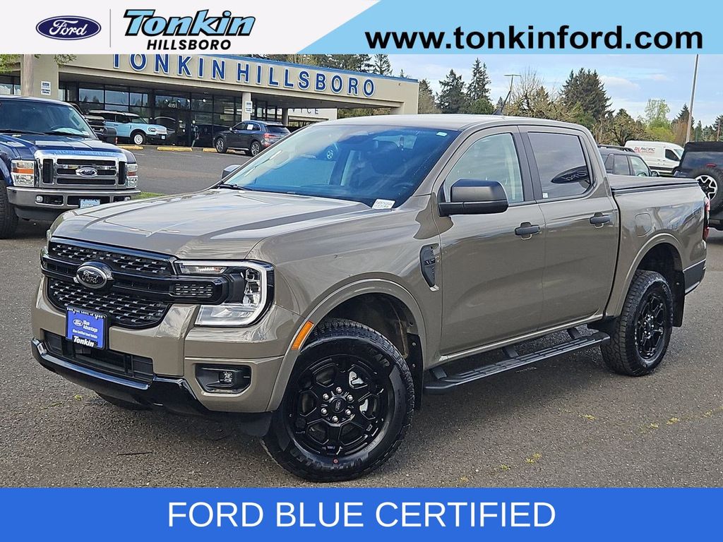 Gray 2025 Ford Ranger XLT SuperCrew 4WD Pickup Truck Four-Wheel Drive Automatic