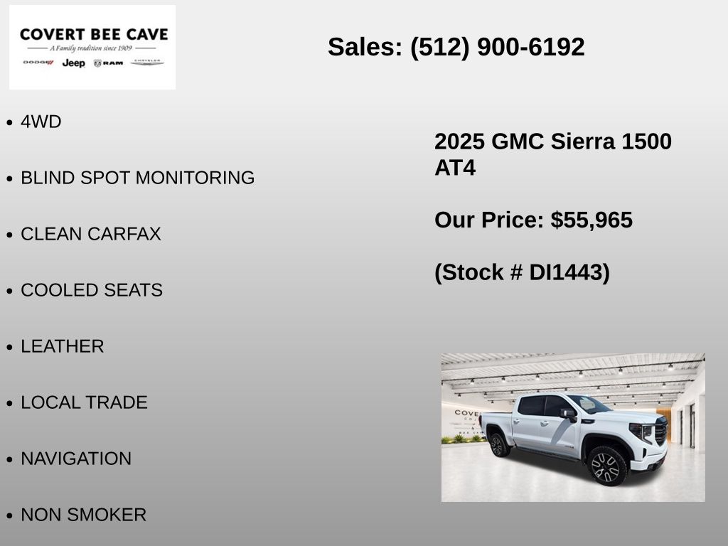Used Car 2025 Gmc Sierra 1500  At4 For Sale Under $60,000 In Austin, Texas