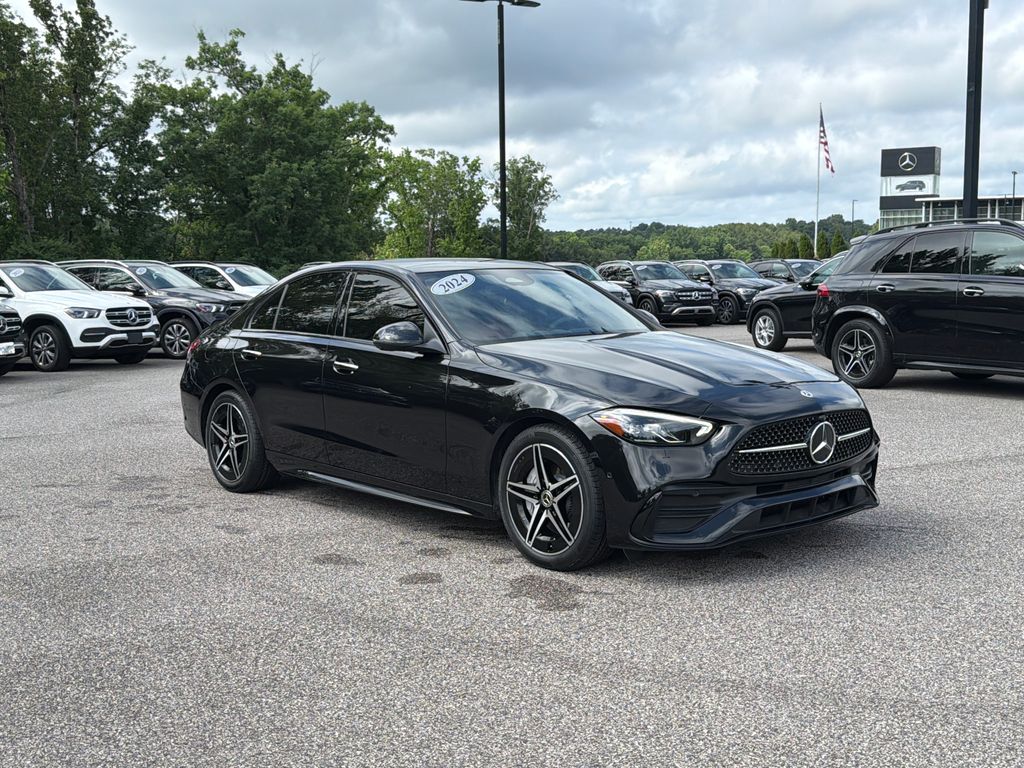Obsidian Black 2024 Mercedes-Benz C-Class C 300 4MATIC Sedan All-Wheel Drive 9-Speed Automatic