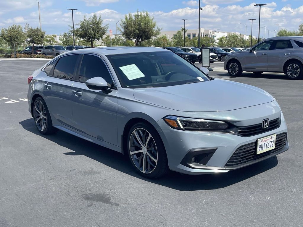 Sonic Gray Pearl 2023 Honda Civic Touring FWD Sedan Front-Wheel Drive Continuously Variable Transmission