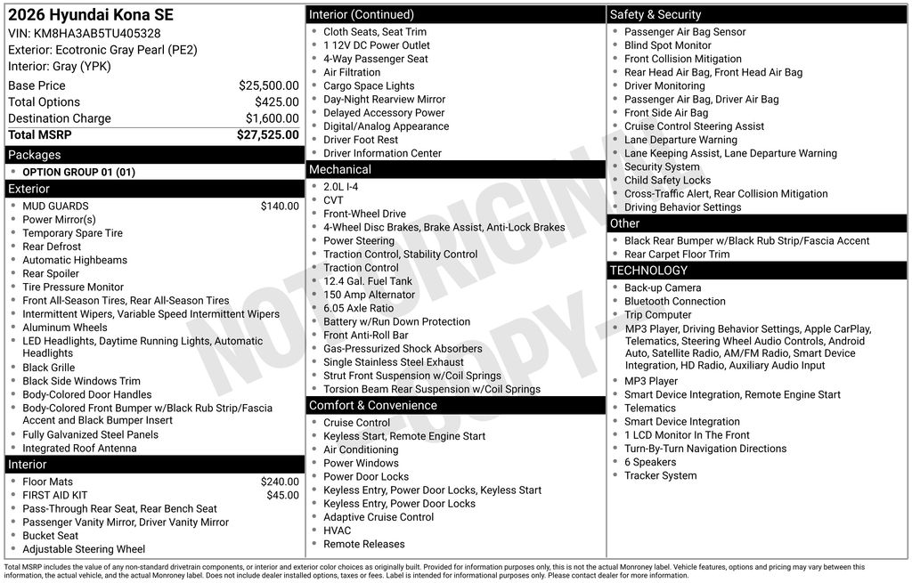Certified Used 2026 Gray Hyundai SE image 6