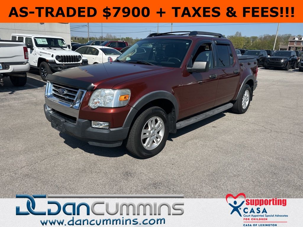 Red 2009 Ford Explorer Sport Trac XLT 4WD Pickup Truck Four-Wheel Drive 5-Speed Automatic