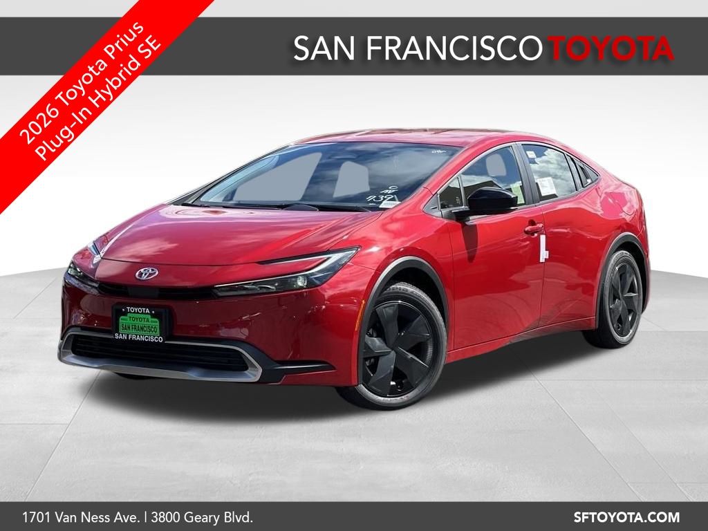 Red 2026 Toyota Prius Plug-In Hybrid Hatchback Front-Wheel Drive Continuously Variable Transmission