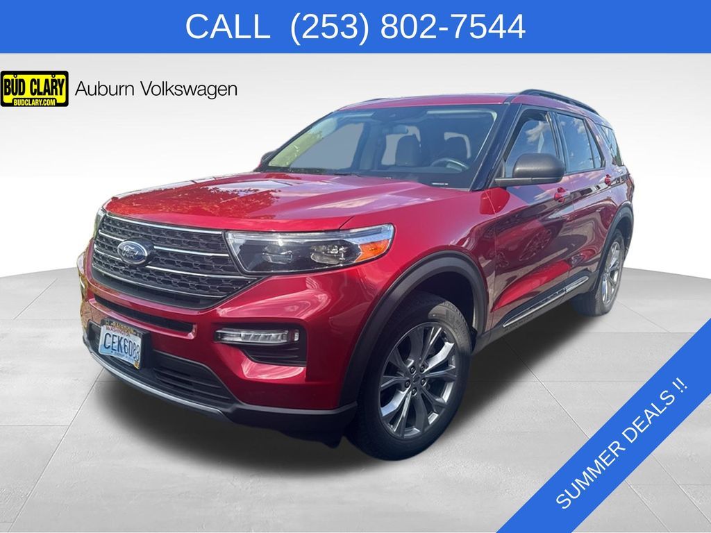 Red Metallic 2020 Ford Explorer SUV / Crossover All-Wheel Drive Automatic