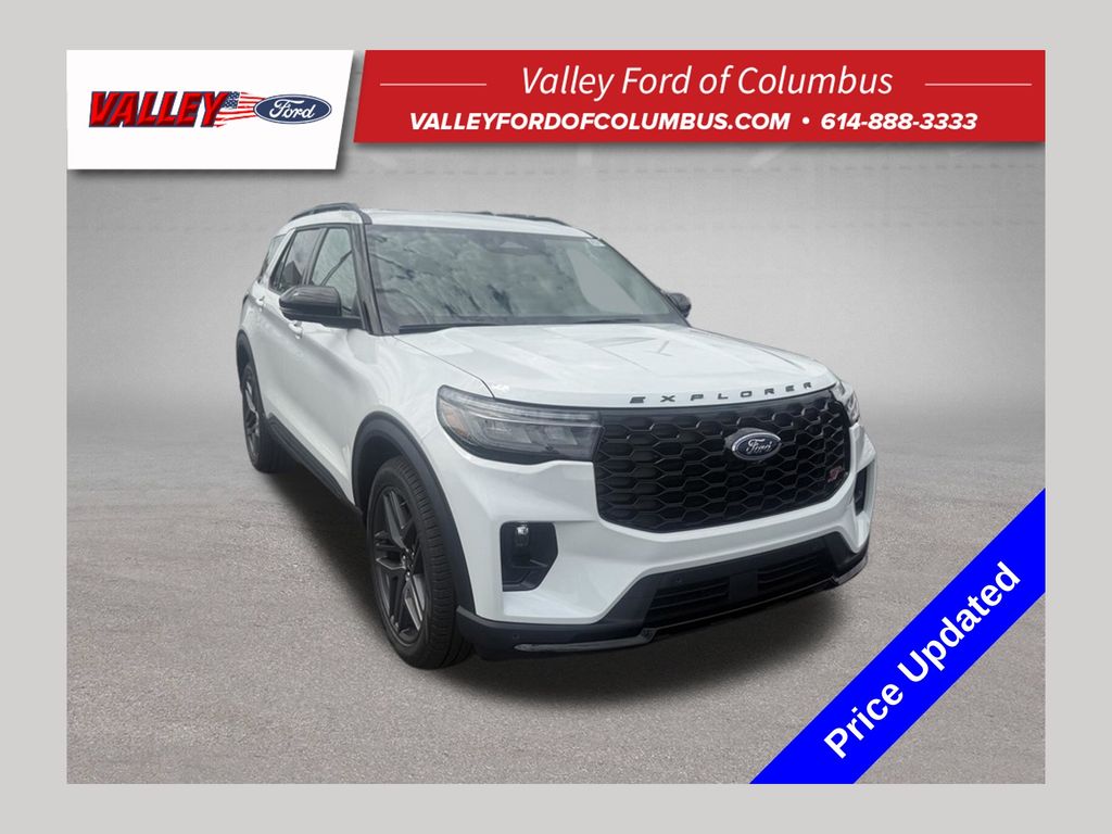 Star White Metallic Tri-Coat 2026 Ford Explorer SUV / Crossover All-Wheel Drive Automatic