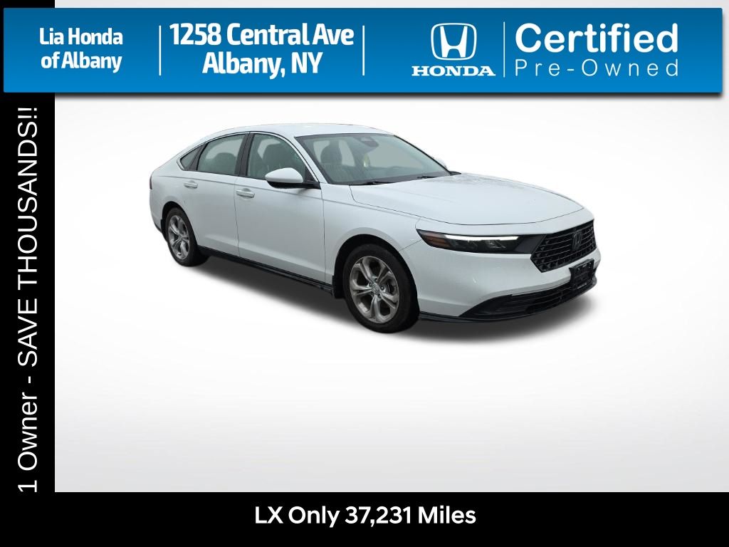 Platinum White Pearl 2024 Honda Accord LX FWD Sedan Front-Wheel Drive Continuously Variable Transmission