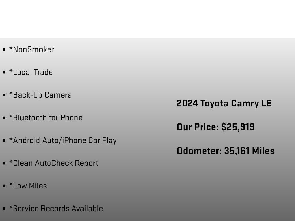 2024 Toyota Camry LE Gray at Sutliff Volkswagen