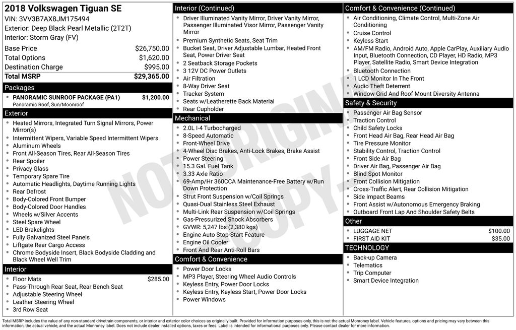 Used Car 2018 Volkswagen Tiguan  2.0t Se For Sale Under $12,000 In Austin, Texas