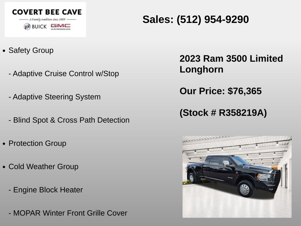 Used Car 2023 Ram 3500  Laramie Longhorn For Sale Under $80,000 In Austin, Texas