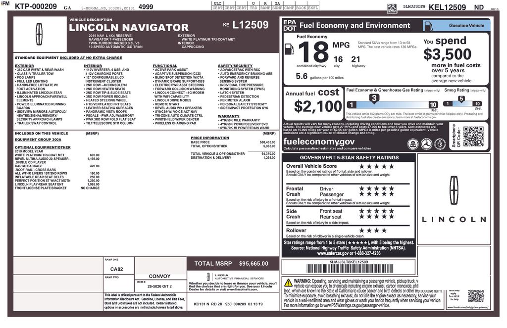 2019 Lincoln Navigator L Reserve