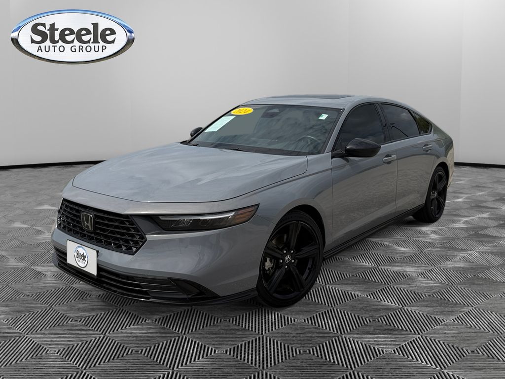 Gray 2024 Honda Accord Hybrid Sedan Front-Wheel Drive Continuously Variable Transmission
