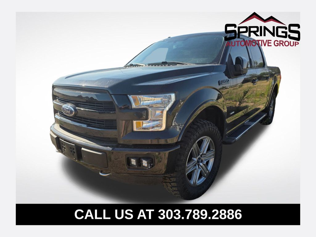 Tuxedo Black Metallic 2015 Ford F-150 Pickup Truck Four-Wheel Drive 6-Speed Automatic