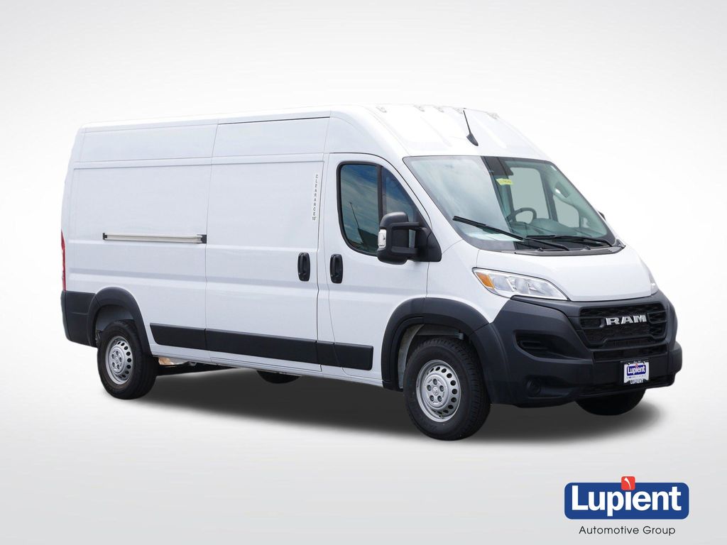 Bright White Clearcoat 2025 RAM ProMaster 2500 SLT+ 159 High Roof Cargo Van FWD Van Front-Wheel Drive 9-Speed Automatic
