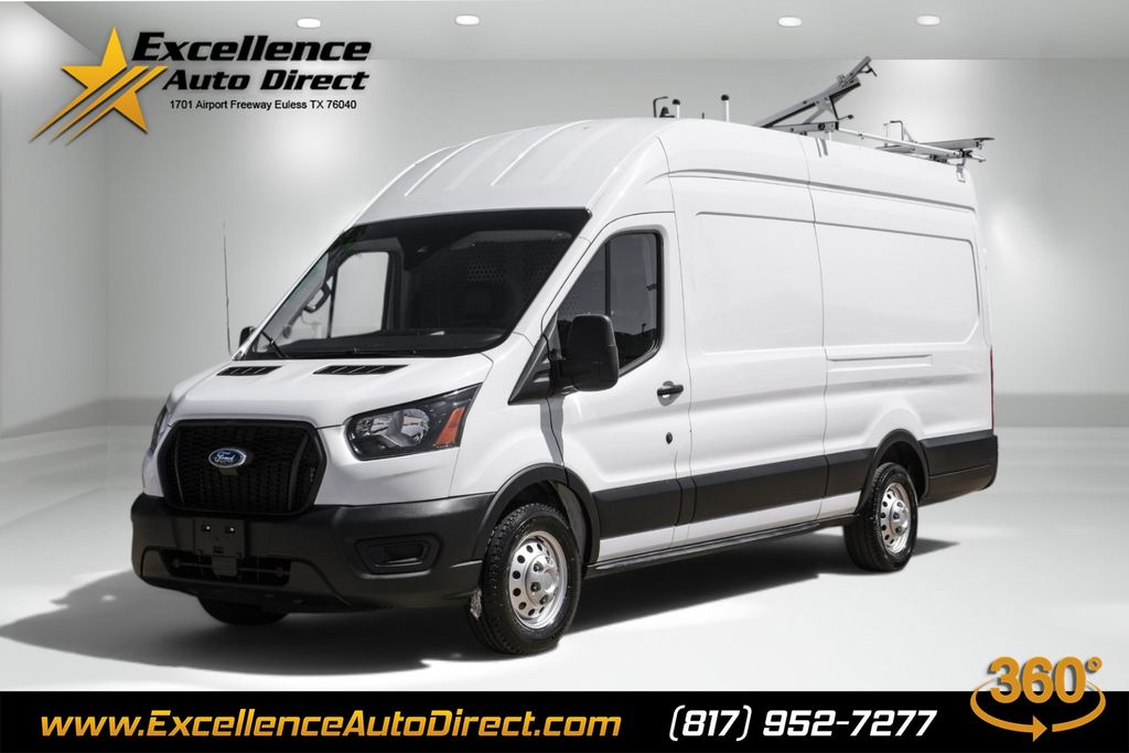 Oxford White 2023 Ford Transit Cargo Van Rear-Wheel Drive 