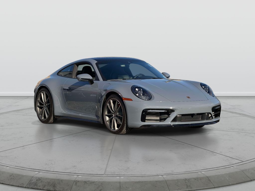 Gray (Arctic Grey) 2024 Porsche 911 Carrera Coupe RWD Coupe Rear-Wheel Drive 8-Speed Automatic