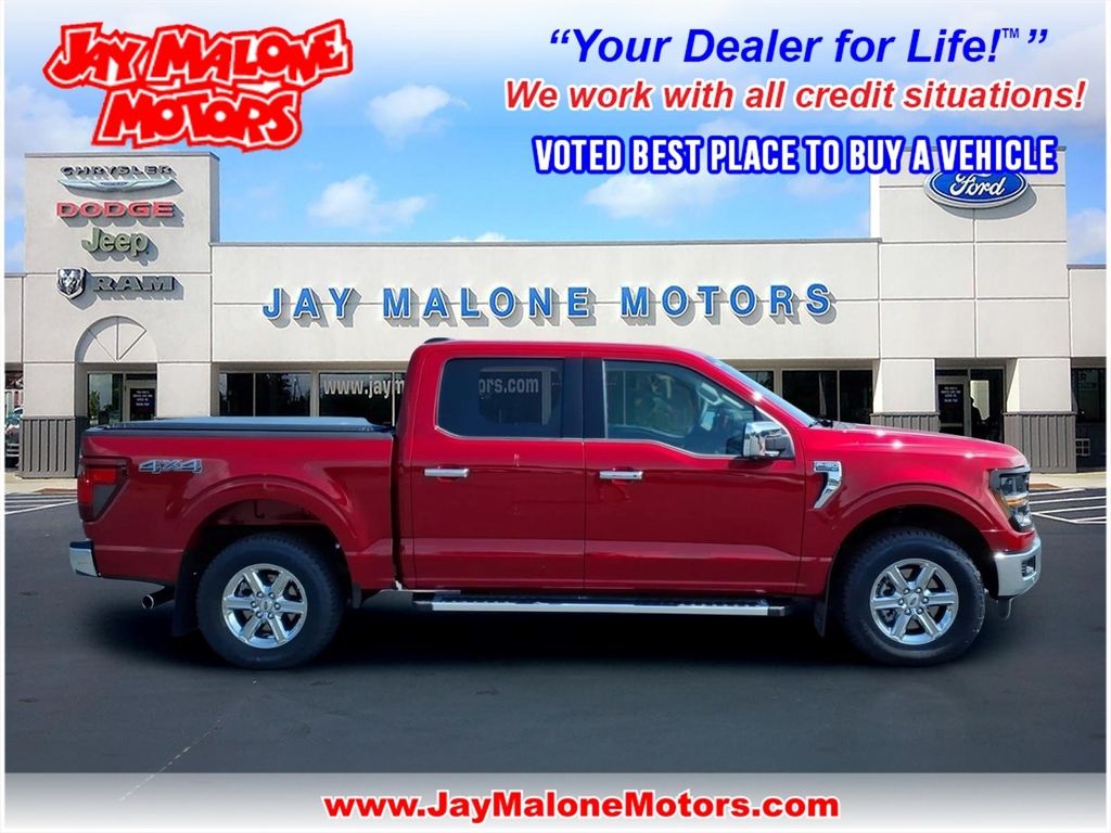 Red Metallic 2025 Ford F-150 Pickup Truck Four-Wheel Drive Automatic