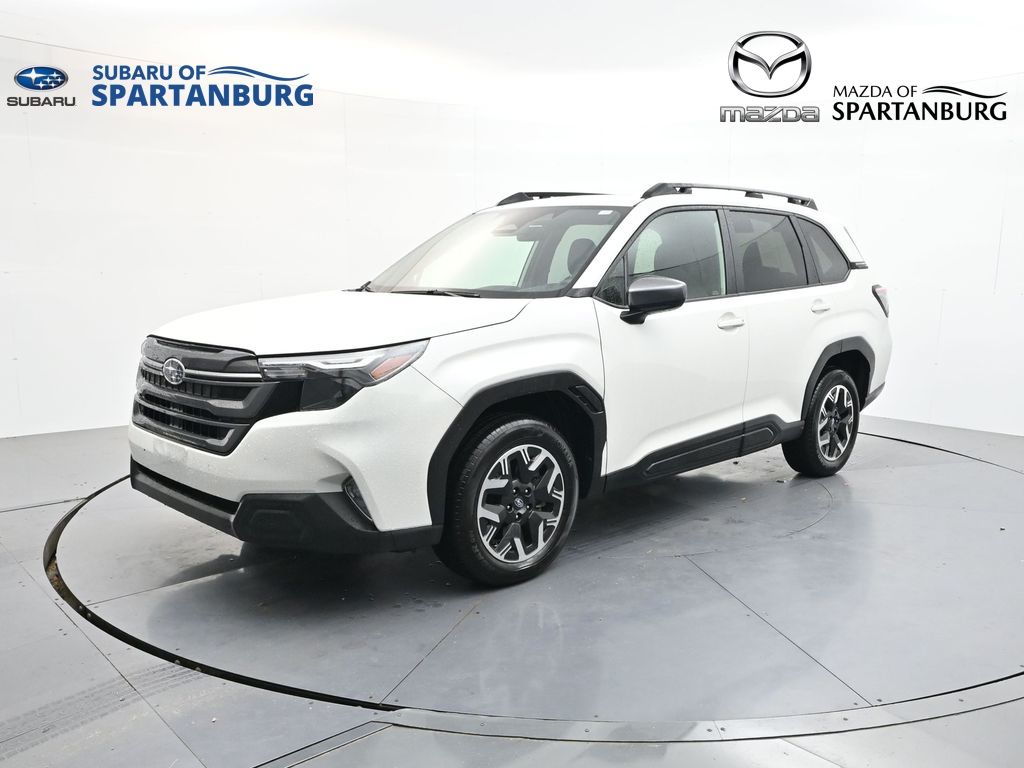Crystal White Pearl 2025 Subaru Forester Premium Crossover AWD SUV / Crossover All-Wheel Drive Continuously Variable Transmission