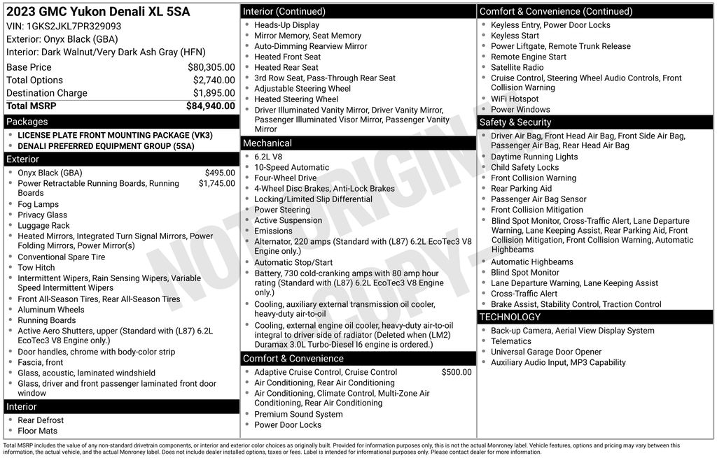 Used Car 2023 Gmc Yukon Xl  Denali For Sale Under $70,000 In Austin, Texas