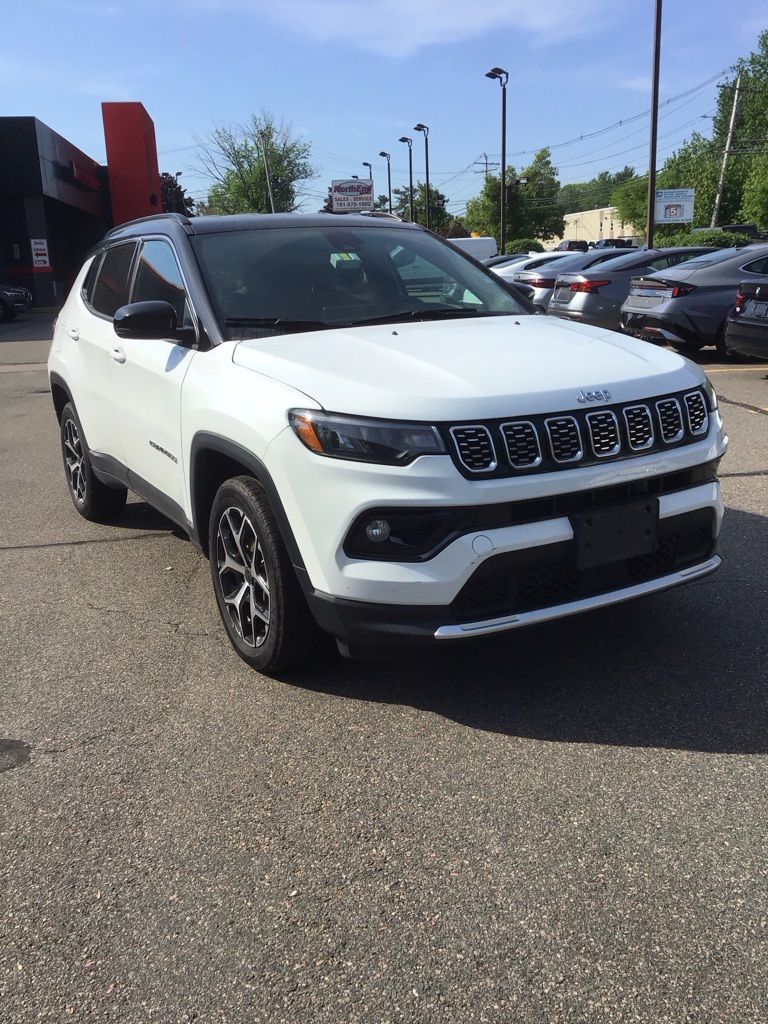 Bright White Clearcoat 2025 Jeep Compass Limited 4WD SUV / Crossover Four-Wheel Drive 8-Speed Automatic