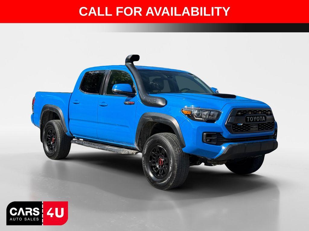 Blue 2019 Toyota Tacoma Pickup Truck Four-Wheel Drive 6-Speed Automatic