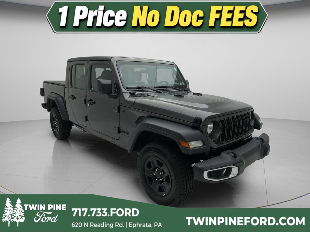 Gray (Granite Crystal Metallic Clearcoat) 2024 Jeep Gladiator Pickup Truck Four-Wheel Drive 6-Speed Manual