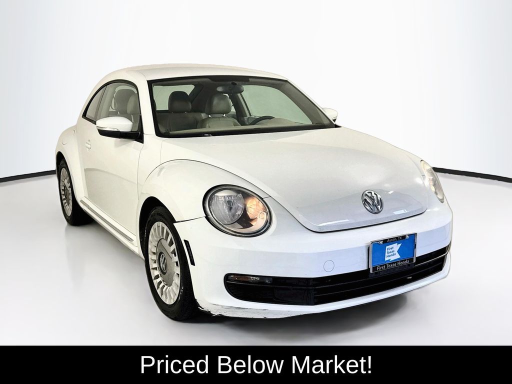 White 2014 Volkswagen Beetle Hatchback Front-Wheel Drive 5-Speed Manual