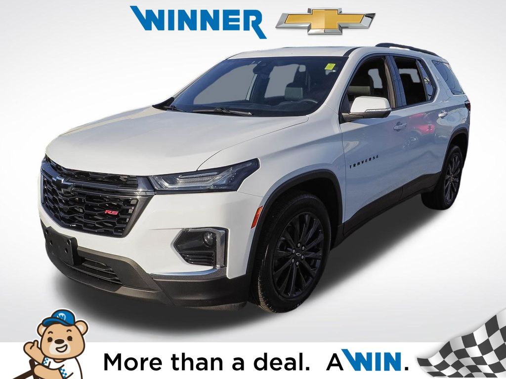 Summit White 2023 Chevrolet Traverse SUV / Crossover Four-Wheel Drive 9-Speed Automatic