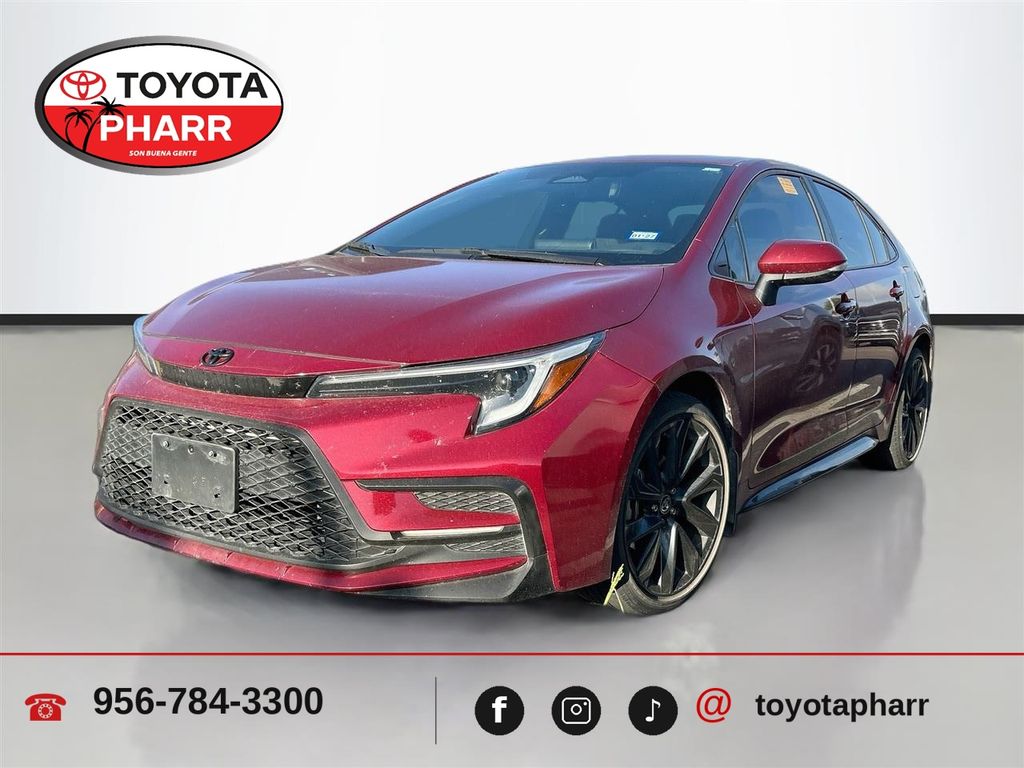 Red 2024 Toyota Corolla Sedan Front-Wheel Drive Continuously Variable Transmission