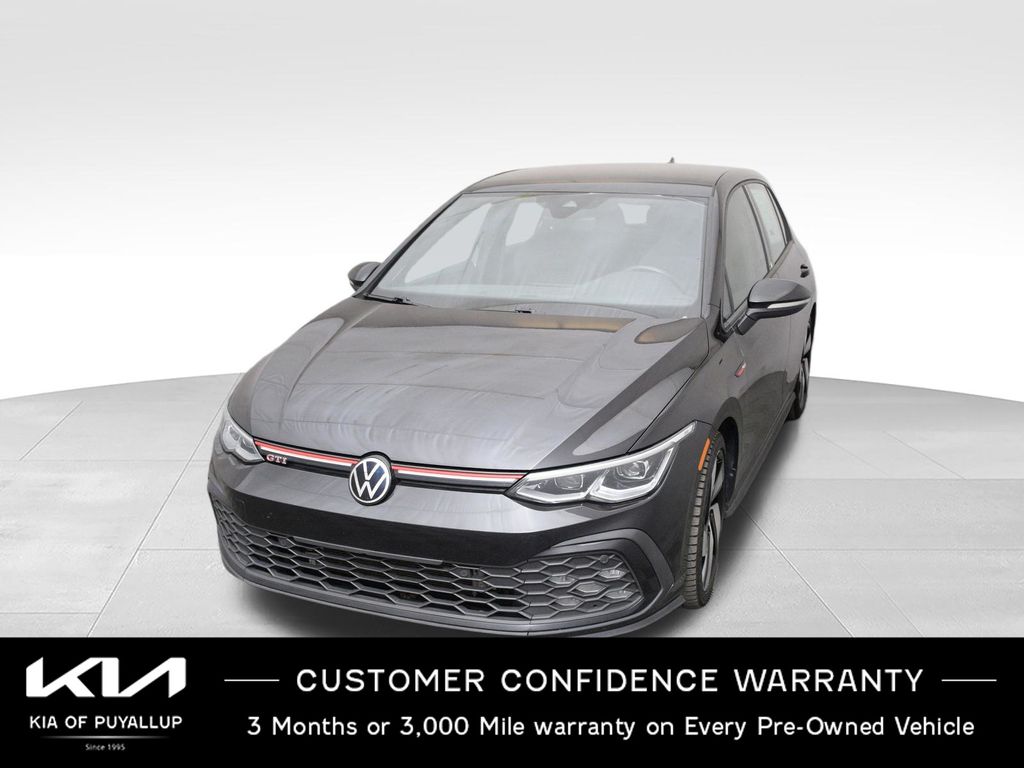 Deep Black Pearl 2022 Volkswagen Golf GTI Hatchback Front-Wheel Drive 7-Speed Dual Clutch