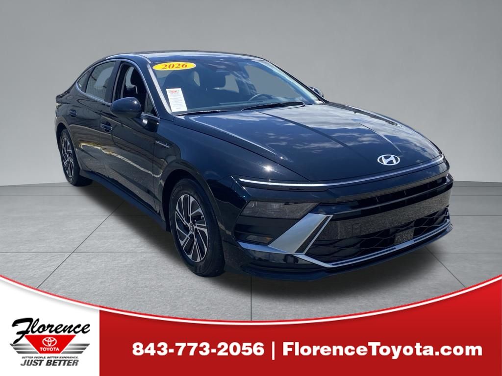 Abyss Black 2026 Hyundai Sonata Hybrid Sedan Front-Wheel Drive 6-Speed Automatic
