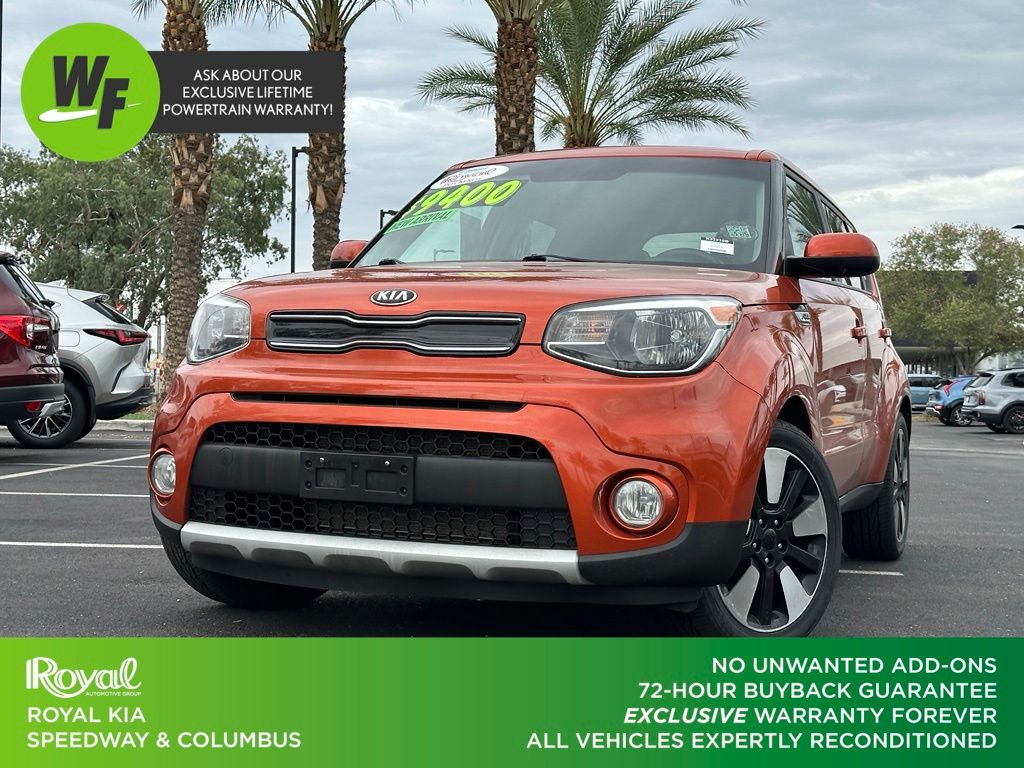 Orange 2019 Kia Soul Wagon Front-Wheel Drive 6-Speed Automatic