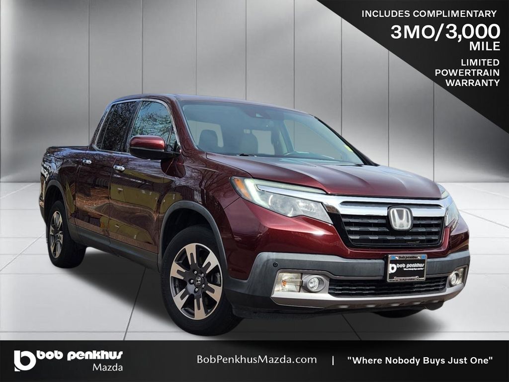 Red (Burgundy) 2018 Honda Ridgeline Pickup Truck All-Wheel Drive 6-Speed Automatic