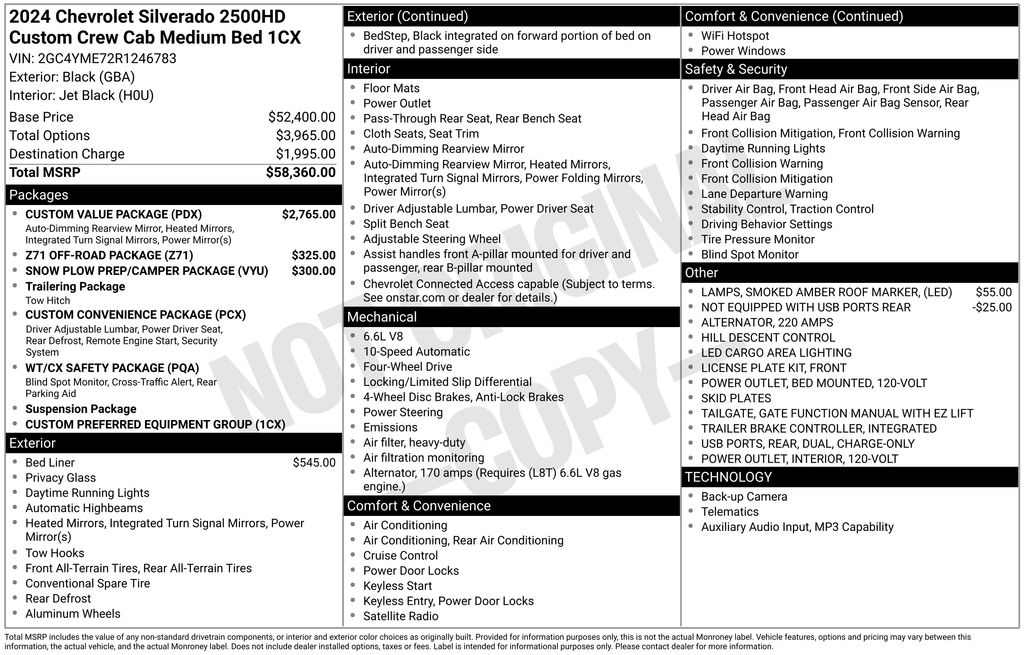 2024 Chevrolet Silverado 2500HD Custom Crew Cab 4WD