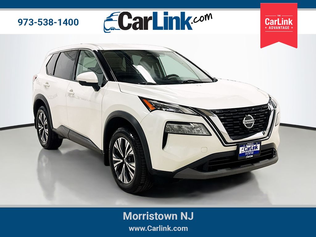 Pearl White Tricoat 2021 Nissan Rogue SUV / Crossover All-Wheel Drive Continuously Variable Transmission